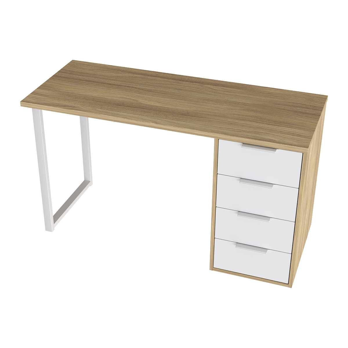 Стол С-412 блэквуд ячменный/меренга (1350х550 белая опора)