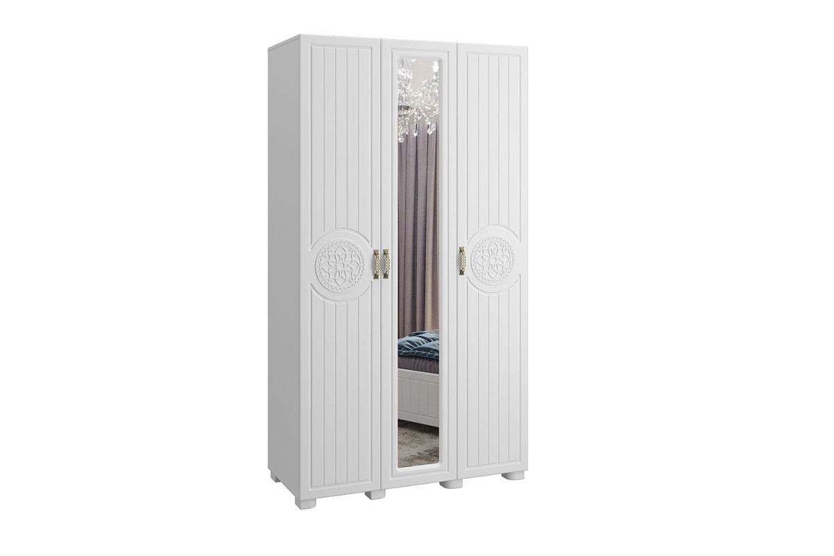 Шкаф «Монблан» МБ-24К комбинированный белое дерево