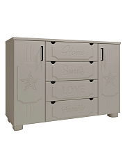 Комод ДримСтар ДС-17 глиняный серый/риолит