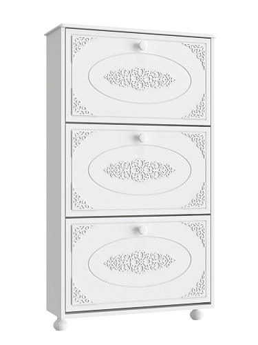 Тумба для обуви (обувница) Ассоль АС-46 белое дерево