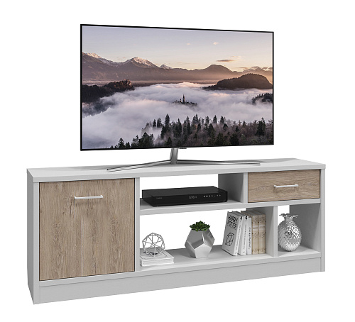 Тумба Виктория ВИ-1К белый структурный/дуб роше