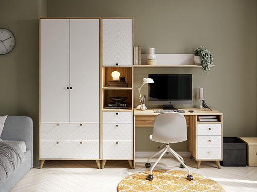 Стол Велламо ВО-17 блэквуд ячменный/бланж (правый)