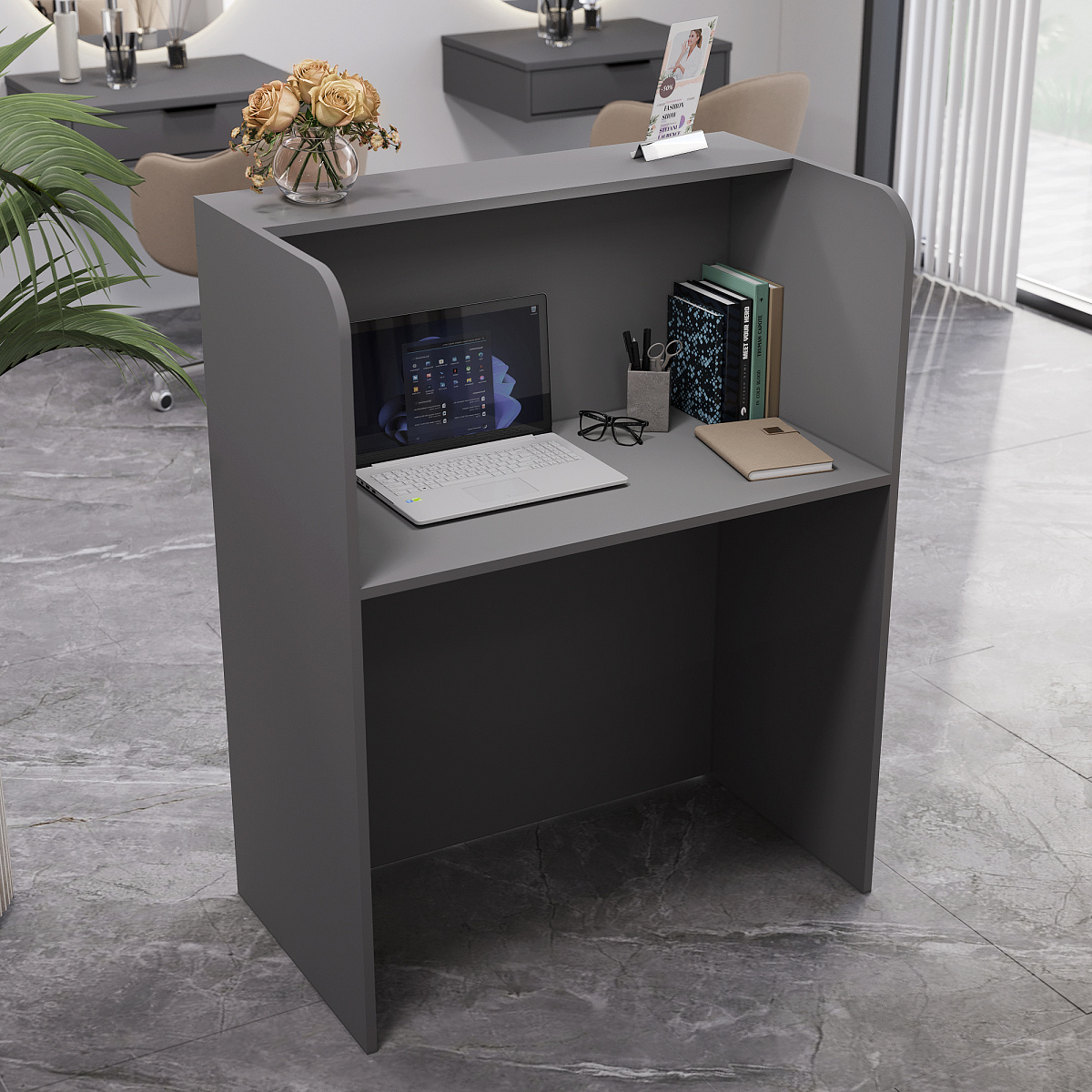 Тумба/ресепшн Р-01 серый графит