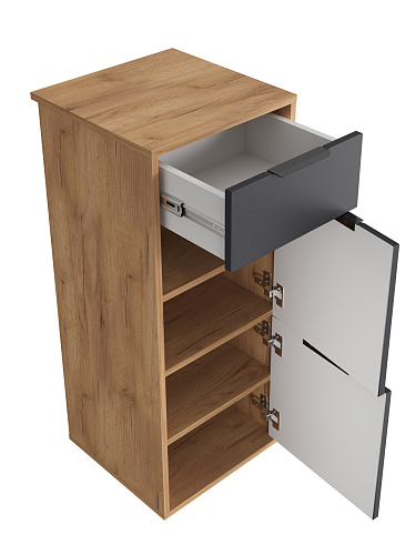 Тумба Оптима ОП-08 дуб крафт золотой/графит