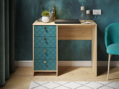 Стол Велламо ВО-10 блэквуд ячменный/морская волна