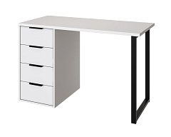 Стол С-400 белый структурный/меренга