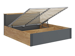 Кровать с ПМ Эмилия ЭЛ-35 (180х200) дуб крафт золотой/графит