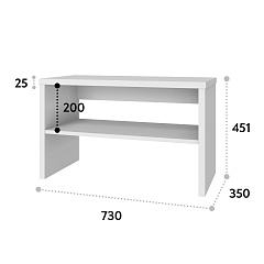 Тумба Т-12 белый структурный (730х441)