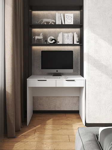 Стол Оптима ОП-19 белый структурный/меренга