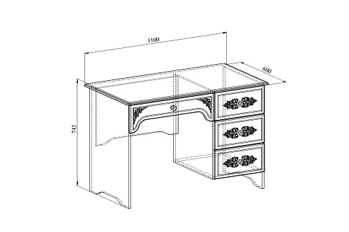 Гарнитур для детской Ассоль АС-048 белое дерево