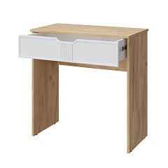 Комплект туалетный столик с зеркалом Эмилия ЭЛ-36-ЭЛ-24 дуб крафт золотой/меренга