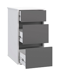 Тумба Оскар ОС-10 белый структурный/графит