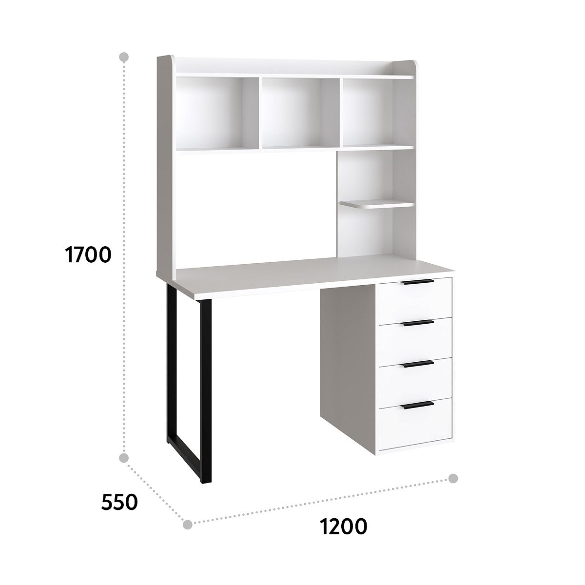 Полка П-101 белый структурный (1194*240)