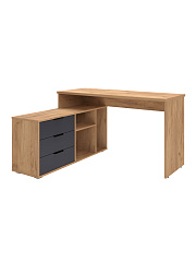 Стол угловой Оптима ОП-21 дуб крафт золотой/графит