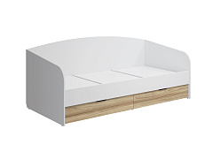 Кровать Скайлайт СЛ-31К (90/200) блэквуд ячменный/белый