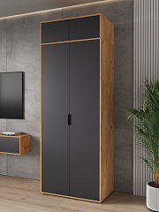 Шкаф с антресолью Оптима ОП-123 дуб крафт золотой/графит