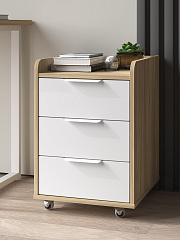 Тумба мобильная К-57 блэквуд ячменный/меренга