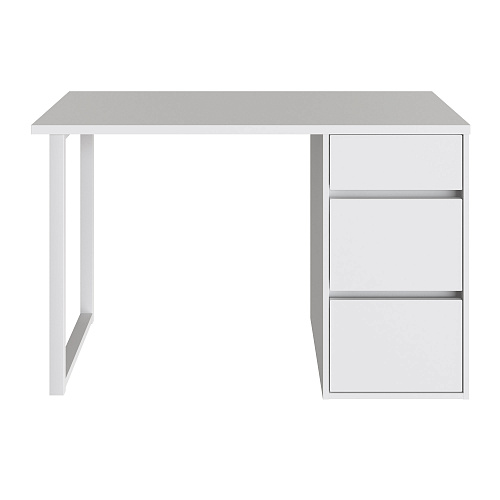 Стол С-411 белый структурный/меренга (1200х550 белая опора)