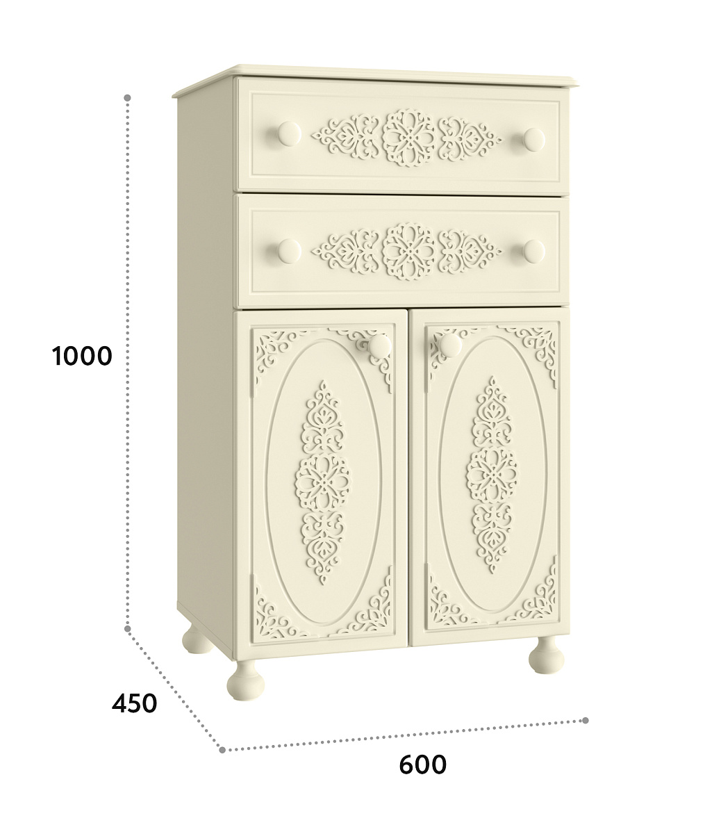 Комод Ассоль плюс АС-63 ваниль