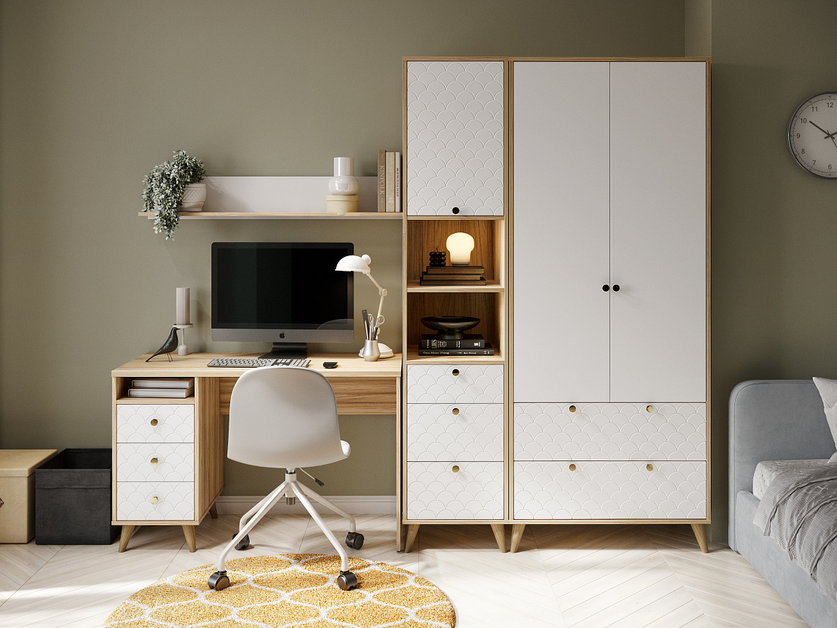 Стол Велламо ВО-18 блэквуд ячменный/бланж (левый)