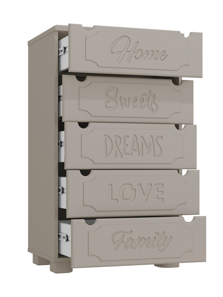 Комод ДримСтар ДС-11 глиняный серый/риолит