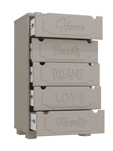 Комод ДримСтар ДС-11 глиняный серый/риолит