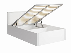 Кровать с ПМ Эмилия ЭЛ-32 (120х200) белый структурный/меренга