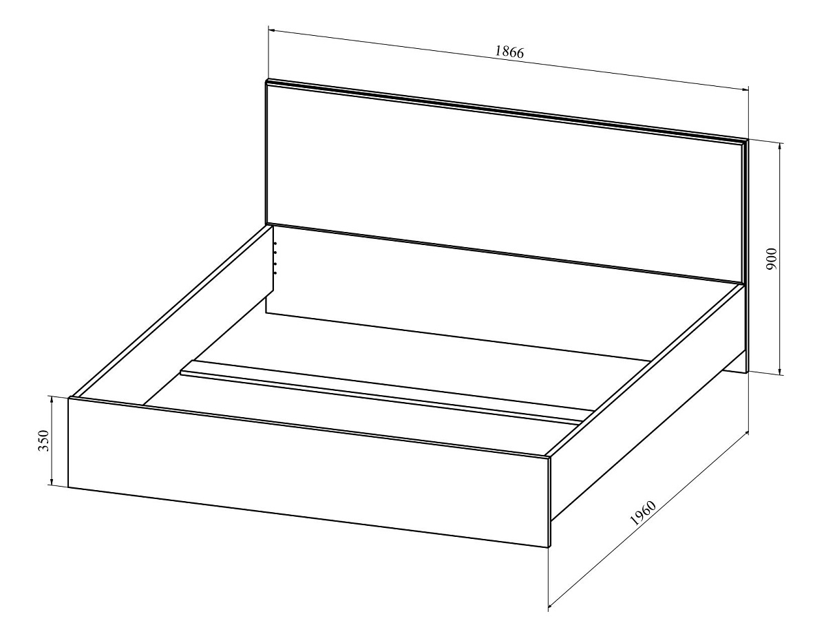 Кровать Анастасия АН-23К (1900x1800) венге луизиана