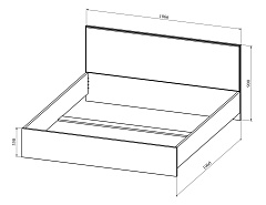 Кровать Анастасия АН-23К (1900x1800) венге луизиана