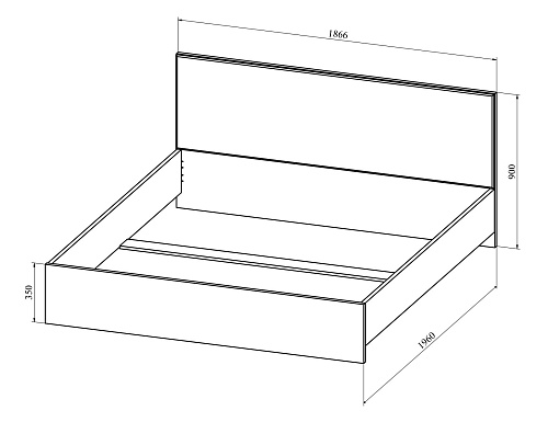 Кровать Анастасия АН-23К (1900x1800) венге луизиана