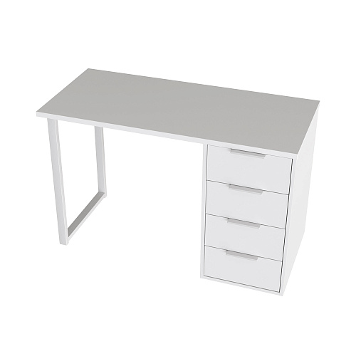 Стол С-410 белый структурный/меренга (1200х550 белая опора)