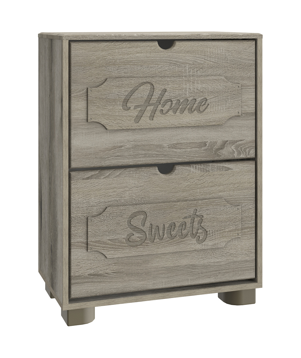 Тумба для обуви ДримСтар ДС-22 дуб эвок/дуб сонома темный