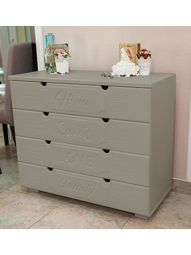 Комод ДримСтар ДС-12 глиняный серый/риолит