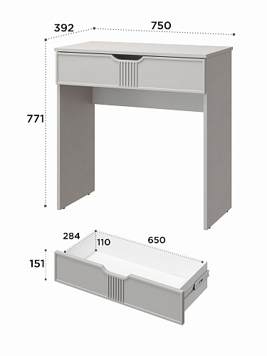 Стол туалетный ЭЛ-36 кашемир/шарли керамика