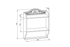 Полка Ассоль плюс АС-15 ваниль