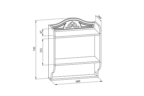 Полка Ассоль плюс АС-15 ваниль