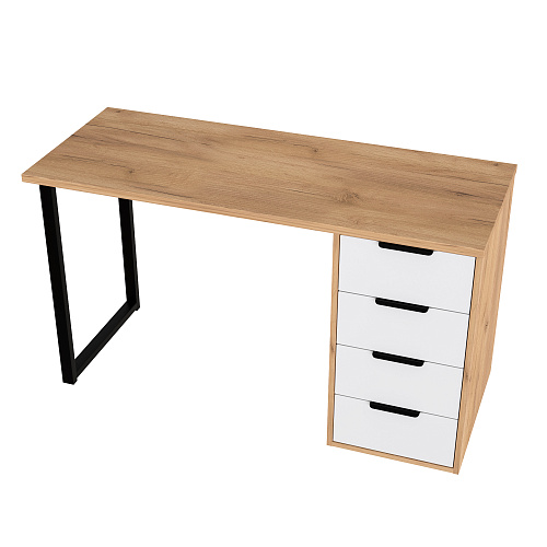 Стол С-402 дуб крафт золотой/меренга (1350х550)