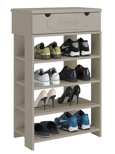 Тумба для обуви ДримСтар ДС-21 (600) глиняный серый/риолит