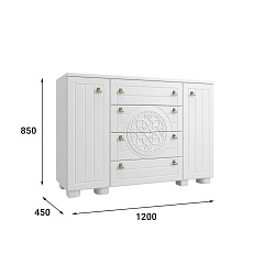 Комод «Монблан» МБ-36К белое дерево