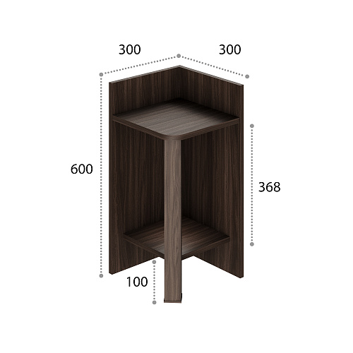 Этажерка Э-01 орех темный/венге аруба