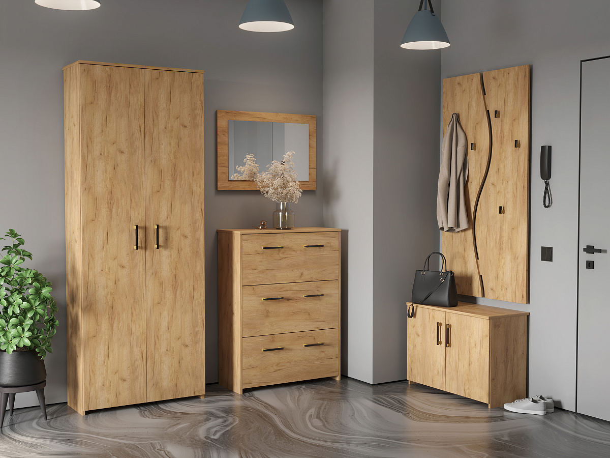 Шкаф под обувь Агата АТ-1 дуб крафт золотой