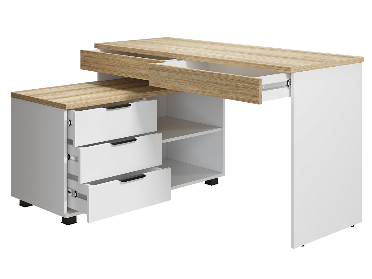 Стол Скайлайт СЛ-21К блэквуд ячменный/белый/меренга