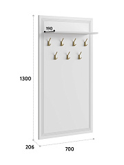 Вешалка Оливия ОЛ-15 (700х1300) белый бриллиант/бланж