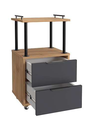 Тумба комбинированная К-32 дуб крафт золотой/графит