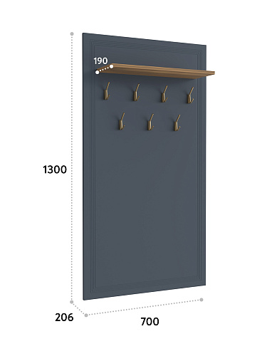 Вешалка Оливия ОЛ-15 (700х1300) дуб барокко янтарный/ницца
