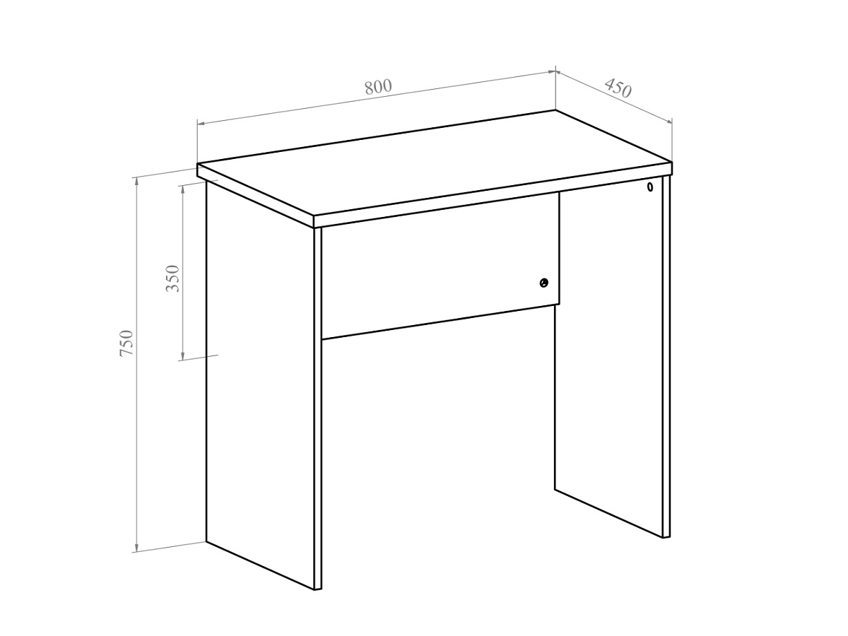 Стол туалетный Виктория ВИ-14 дуб крафт золотой