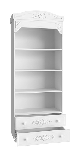 Шкаф-пенал открытый Ассоль АС-3 белое дерево