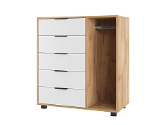 Шкаф комбинированный К-20 дуб крафт золотой/меренга