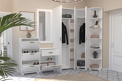 Тумба для обуви (обувница) «Монблан» МБ-34К белое дерево