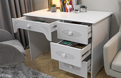 Стол письменный правый Ассоль АС-6 белое дерево